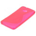 S-Line Cover Case - силиконов калъф за HTC ONE M7 (розов-прозрачен) 2