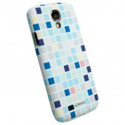 Krusell PrintCover Blue Square - поликарбонатов кейс за Samsung Galaxy S4 i9500