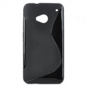 S-Line Cover Case - силиконов калъф за HTC ONE (черен)