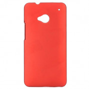 Protective Plastic Case - поликарбонатов кейс за HTC ONE M7 (червен)