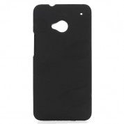 Protective Plastic Case - поликарбонатов кейс за HTC ONE M7 (черен)