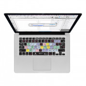 InDesign CS6 QWERTY Keyboard Cover - силиконова обвивка за Adobe InDesign CS6 за MacBook, MacBook Air и MacBook Pro