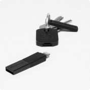 Bluelounge Kii Lightning Keychain Cable - портативен кабел тип ключодържател за iPhone, iPad, iPod и Apple Продукти с Lightning (черен) 1