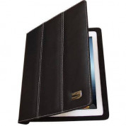 Urbano Ultra Slim Folder - луксозен кожен калъф (естествена кожа) с поставка за iPad mini, iPad mini 2, iPad mini 3 (тъмнокафяв)