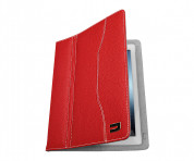 Urbano Ultra Slim Folder - луксозен кожен калъф (естествена кожа) с поставка за iPad mini, iPad mini 2, iPad mini 3 (червен)