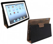 Urbano Ultra Slim Folder - луксозен кожен калъф (естествена кожа) с поставка за iPad mini, iPad mini 2, iPad mini 3 (светлокафяв) 4