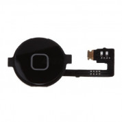 Apple Home Button Key Cable - оригинален лентов кабел за Home бутона (с бутона) за iPhone 4S (черен)