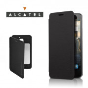 Alcatel Flipcover FC6010 - кожен кейс за Alcatel One Touch Star 6010 (черен)