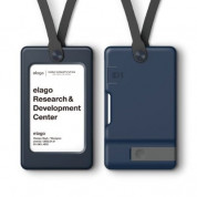 Elago iD1 USB ID Card Holder - държач за бадж с връзка за врата и слот за USB флаш памет (тъмносин)
