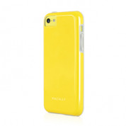 Macally FlexFit - силиконов калъф за iPhone 5C (жълт)