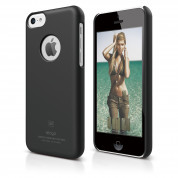 Elago C5 Slim Fit Case + HD Clear Film - кейс и HD покритие за iPhone 5C (черен-мат)