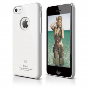 Elago C5 Slim Fit Case + HD Clear Film - кейс и HD покритие за iPhone 5C (бял-лъскав)