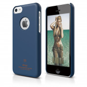 Elago C5 Slim Fit Case + HD Clear Film - кейс и HD покритие за iPhone 5C (тъмносин)