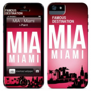 iPaint Miami Case - дизайнерски термополиуретанов калъф, защитно покритие за дисплея и скин за iPhone 5S, iPhone 5, iPhone SE