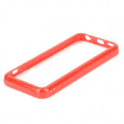 TPU Bumper Frame - силиконов бъмпер за iPhone 5C (червен) 3