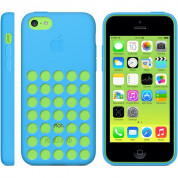Apple iPhone Case - оригинален силиконов калъф за iPhone 5C (син) 5
