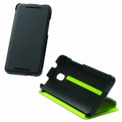 HTC Double Dip Flip HC V851 - оригинален кейс за HTC ONE mini (черен-зелен)