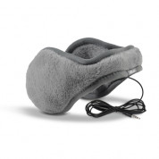180s Lush Fur Earmuffs - ушанки с вградени слушалки и микрофон за iPhone и мобилни устройства (сив)