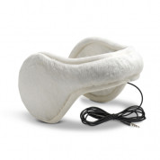 180s Lush Fur Earmuffs - ушанки с вградени слушалки и микрофон за iPhone и мобилни устройства (бял)