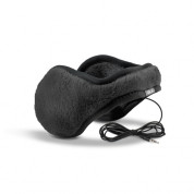 180s Lush Fur Earmuffs - ушанки с вградени слушалки и микрофон за iPhone и мобилни устройства (черен)