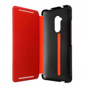 HTC One Max Flip Case V880 - оригинален кейс за HTC One Max (черен-червен)