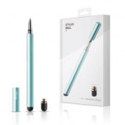 Elago Stylus Ball - алуминиев химикал и писалка за iPhone, iPad и капацитивни дисплеи (светлосин)