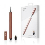 Elago Stylus Ball - алуминиев химикал и писалка за iPhone, iPad и капацитивни дисплеи (кафяв)
