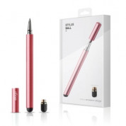 Elago Stylus Ball - алуминиев химикал и писалка за iPhone, iPad и капацитивни дисплеи (розов)