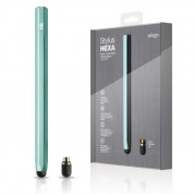 Elago Stylus Pen Hexa - алуминиева писалка за iPhone, iPad и капацитивни дисплеи (светлосин)