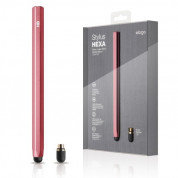 Elago Stylus Pen Hexa - алуминиева писалка за iPhone, iPad и капацитивни дисплеи (розов)