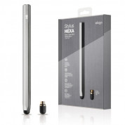 Elago Stylus Pen Hexa - алуминиева писалка за iPhone, iPad и капацитивни дисплеи (сребрист)