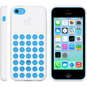Dot Mesh Case - силиконов калъф за iPhone 5C (бял) 5