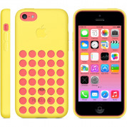 Dot Mesh Case - силиконов калъф за iPhone 5C (жълт) 4