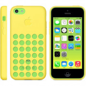 Dot Mesh Case - силиконов калъф за iPhone 5C (жълт) 5