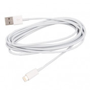 Lightning to USB Cable - USB кабел (3 метра) за iPhone 5, iPhone 5S, iPhone SE, iPhone 5C, iPod Touch 5, iPod Nano 7, iPad 4 и iPad Mini, iPad mini 2, iPad mini 3 (бял)