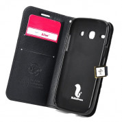 Der-Ailun Diary Case - кожен калъф, тип портфейл за Samsung Galaxy Core i8260 (черен) 2