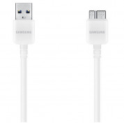 Samsung USB 3.0 DataCable - оригинален кабел за Samsung Galaxy Note 3, Galaxy S5, Samsung Galaxy S5 Neo (150 см.) - бял