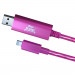 Blue Bridge Luminous Lightning to USB Cable - светещ USB кабел за iPhone, iPad и iPod (розов) 1