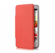 Alcatel Flipcover FC8000 - кожен кейс за Alcatel One Touch Scribe Easy (червен)