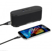 Scosche BoomSTREAM Bluetooth - безжичен спийкър с микрофон и USB порт за зарежда за мобилни устройства (черен) 1