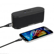 Scosche BoomSTREAM Bluetooth - безжичен спийкър с микрофон и USB порт за зарежда за мобилни устройства (черен) 3