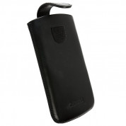 Krusell Asperö L Mobile Pouch - вертикален кожен калъф (джоб) за iPhone 4S, iPhone 4, Lumia 800 и други (черен) 2