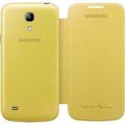 Samsung Flip Cover - оригинален кожен калъф за Samsung Galaxy S4 mini i9190 (bulk) (жълт) 3