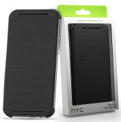 HTC Flip Case HC V941 - оригинален кожен кейс за HTC One 2 M8 (сив)