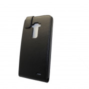 Leather Flip Case - вертикален кожен калъф с капак за LG G Flex (черен) 3