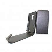 Leather Flip Case - вертикален кожен калъф с капак за LG G Flex (черен)