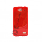 Protective Border Case - силиконов калъф за Alcatel One Touch Idol Mini (червен)