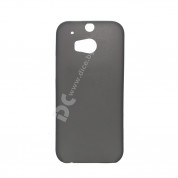 Protective Slim Case - тънък полимерен кейс (0.3 mm) за HTC ONE 2 M8 (черен-прозрачен)