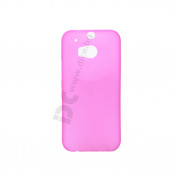 Protective Slim Case - тънък полимерен кейс (0.3 mm) за HTC ONE 2 M8 (розов)