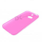 Protective Slim Case - тънък полимерен кейс (0.3 mm) за HTC ONE 2 M8 (розов) 3